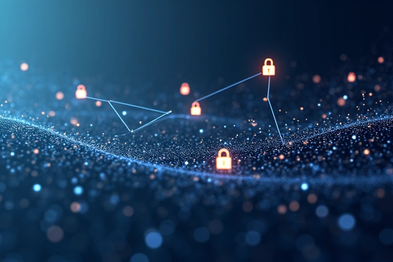 Creative abstract art representing intellectual property and digital rights